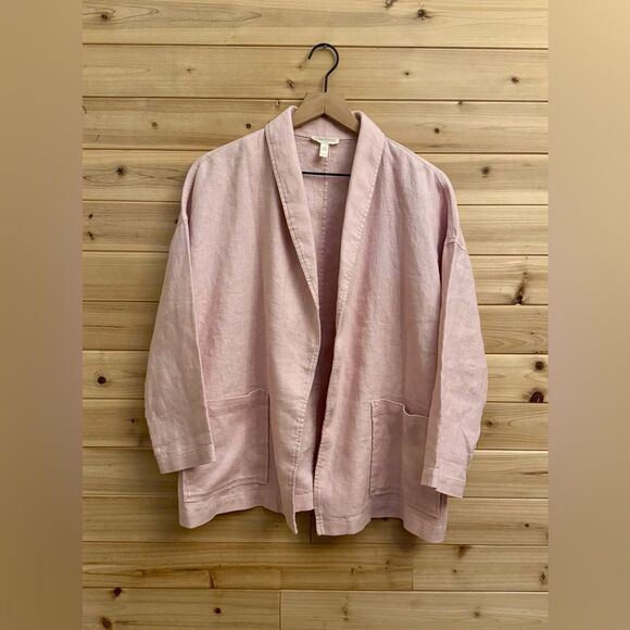 Eileen Fisher Blush pink Blazer.Lightweight Minimalist Design. Xlnt. Classy. - Picture 1 of 11